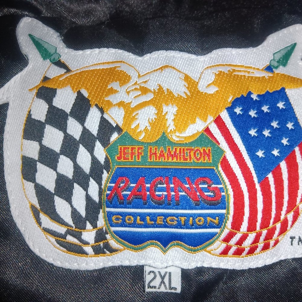 Vtg Jeff Hamilton collection GOODYEAR leather jacket 2XL